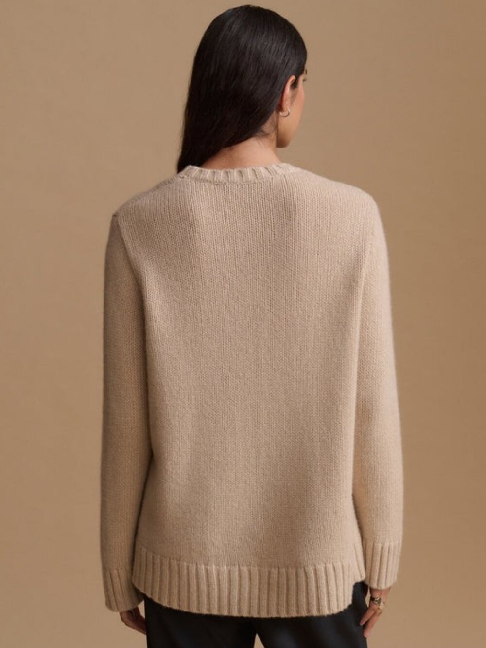 Jenni Kayne Cashmere Amelia Crewneck Sweater Warm Sand XS/S Oversized EUC! HP🥳 - Picture 2 of 13